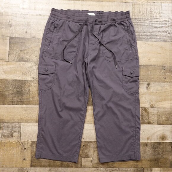 L.L. Bean Vista Camp Crop Pants Women’s XL Dark Gray - Picture 1 of 12
